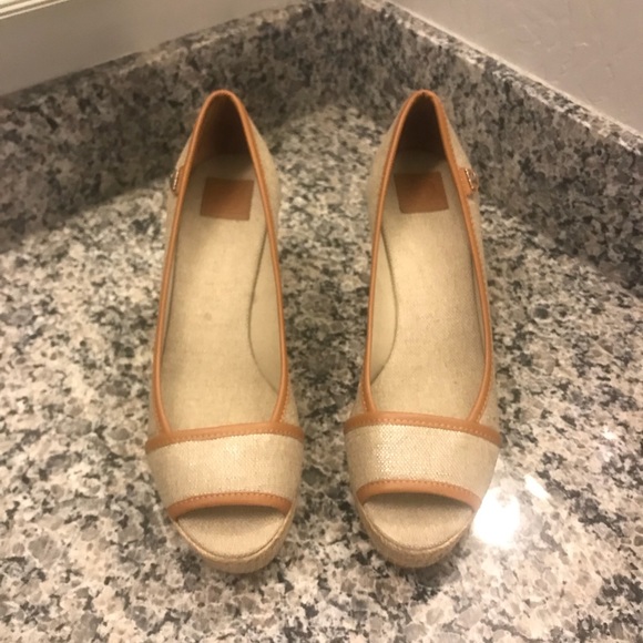 New Tory Burch Majorca Canvas Wedge size 9 = 39 - Picture 3 of 8